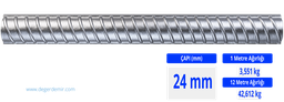 24 mm Nervürlü İnşaat Demiri